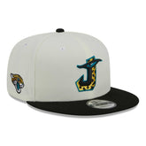 Jacksonville Jaguars New Era City Originals 9FIFTY Snapback Hat - Cream/Black sale