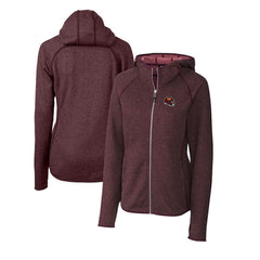 Washington Commanders Cutter & Buck Women's Helmet Logo Mainsail Sweater-Knit Full-Zip Hoodie - Burgundy online