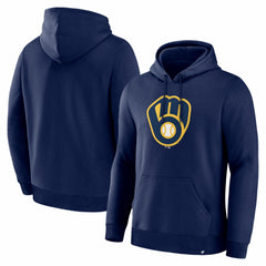 Milwaukee Brewers Primary Logo Legacy Hoodie - Navy