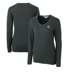 New Orleans Saints Cutter & Buck Women's Helmet Logo Lakemont Tri-Blend V-Neck Pullover Sweater - Charcoal outlet