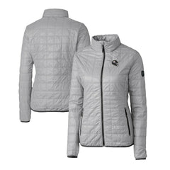 Pittsburgh Steelers Cutter & Buck Women's Helmet Logo Rainier PrimaLoft Eco Insulated Full-Zip Puffer Jacket - Gray discount
