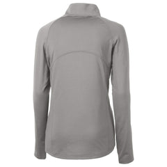 New York Jets Cutter & Buck Women's Helmet Logo Adapt Eco Knit Stretch Recycled Half-Zip Pullover Top - Gray outlet