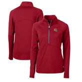 San Francisco 49ers Cutter & Buck Women's Helmet Logo Adapt Eco Knit Stretch Recycled Half-Zip Pullover Top - Scarlet outlet