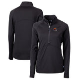 Washington Commanders Cutter & Buck Women's Helmet Logo Adapt Eco Knit Stretch Recycled Half-Zip Pullover Top - Black sale
