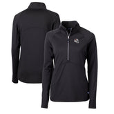 Arizona Cardinals Cutter & Buck Women's Helmet Logo Adapt Eco Knit Stretch Recycled Half-Zip Pullover Top - Black for sale