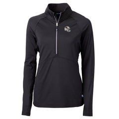 Arizona Cardinals Cutter & Buck Women's Helmet Logo Adapt Eco Knit Stretch Recycled Half-Zip Pullover Top - Black for sale