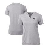Pittsburgh Steelers Cutter & Buck Women's Helmet Logo DryTec Forge Stretch V-Neck Blade Top - Heather Gray discount