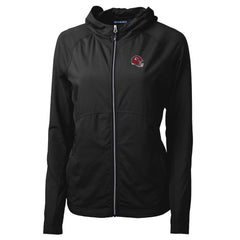 Kansas City Chiefs Cutter & Buck Women's Helmet Logo Adapt Eco Knit Hybrid Recycled Full-Zip Hoodie - Black sale