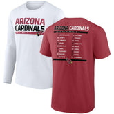 Arizona Cardinals Two-Pack 2023 Schedule T-Shirt Combo Set - Cardinal/White on sale