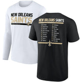 New Orleans Saints Two-Pack 2023 Schedule T-Shirt Combo Set - Black/White outlet