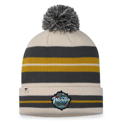 Vegas Golden Knights Fanatics 2024 NHL Winter Classic Cuffed Knit Hat with Pom Charcoal/Cream