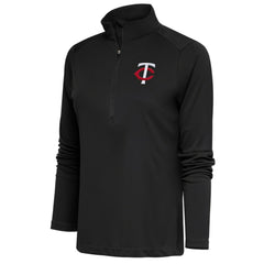 Minnesota Twins Antigua Women's Tribute Half-Zip Pullover Top - Gray