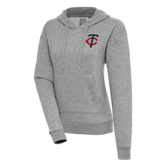 Minnesota Twins Antigua Women's Victory Pullover Hoodie - Heather Gray