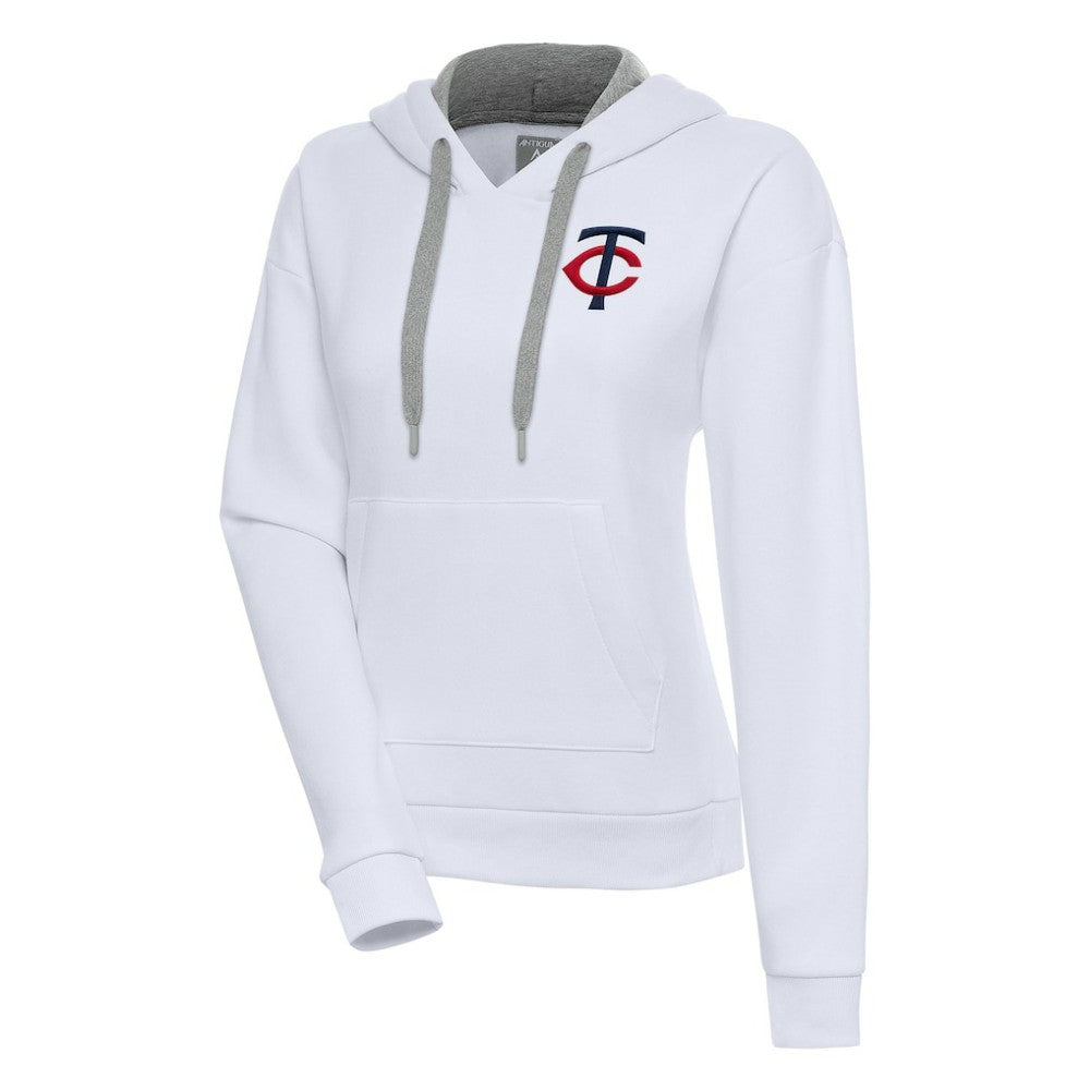 Minnesota Twins Antigua Women's Victory Pullover Hoodie - White
