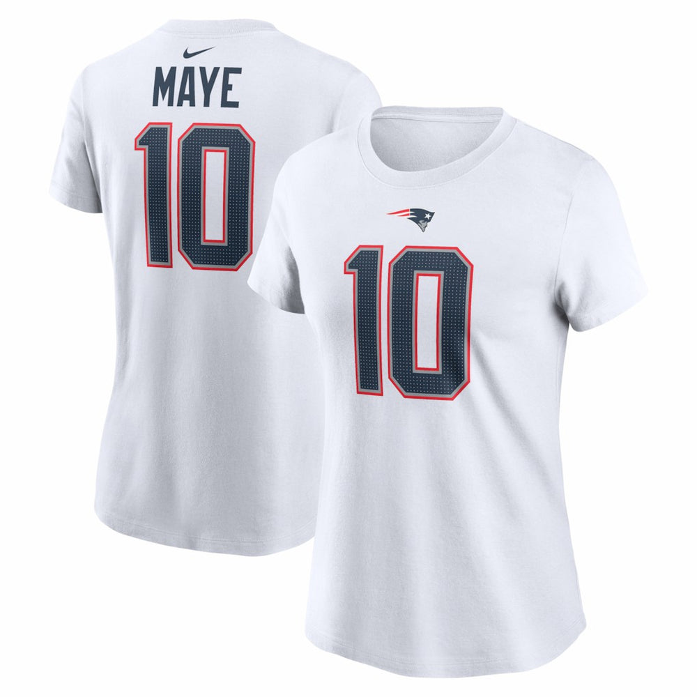 Drake Maye New England Patriots Women's Player Name & Number T-Shirt - White | Nike online