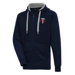 Minnesota Twins Antigua Victory Full-Zip Hoodie - Navy