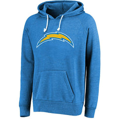 Justin Herbert Los Angeles Chargers Majestic Threads Name & Number Tri-Blend Pullover Hoodie - Powder Blue cheap