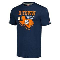Houston Astros Homage H-Town Texas Hyper Local Tri-Blend T-Shirt - Navy