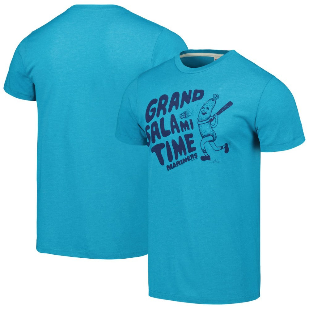 Seattle Mariners Homage Grand Salami Time Hyper Local Tri-Blend T-Shirt - Teal