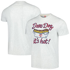 Minnesota Twins Homage Doodle Collection Dome Dog Tri-Blend T-Shirt - Gray