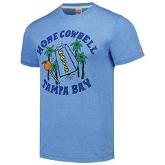 Tampa Bay Rays Homage Doodle Collection More Cowbell Tri-Blend T-Shirt - Light Blue