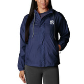 New York Yankees Women's Flash Challenger Full-Zip Windbreaker Jacket - Navy | Columbia
