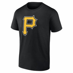 Pittsburgh Pirates Logo Athletic Official Logo T-Shirt - Black