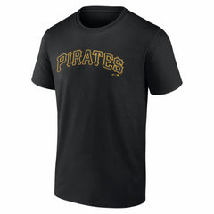 Pittsburgh Pirates Logo Athletic Wordmark T-Shirt - Black