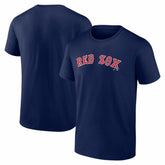 Boston Red Sox Logo Athletic Wordmark T-Shirt - Navy
