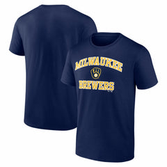 Milwaukee Brewers Logo Athletic Heart and Soul T-Shirt - Navy