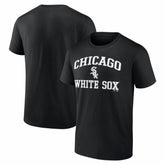 Chicago White Sox Logo Athletic Heart and Soul T-Shirt - Black
