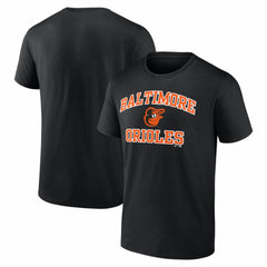 Baltimore Orioles Logo Athletic Heart and Soul T-Shirt - Black