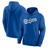 Los Angeles Dodgers Logo Athletic Wordmark Hoodie - Royal