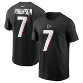 Bijan Robinson Atlanta Falcons Player Name & Number T-Shirt - Black | Nike online