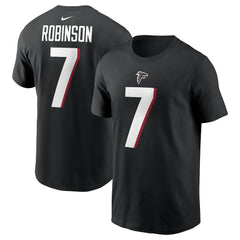 Bijan Robinson Atlanta Falcons Player Name & Number T-Shirt - Black | Nike online