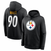 T.J. Watt Pittsburgh Steelers Name & Number Fleece Hoodie - Black | Nike for sale