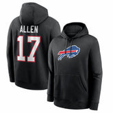 Josh Allen Buffalo Bills Name & Number Fleece Hoodie - Black | Nike outlet