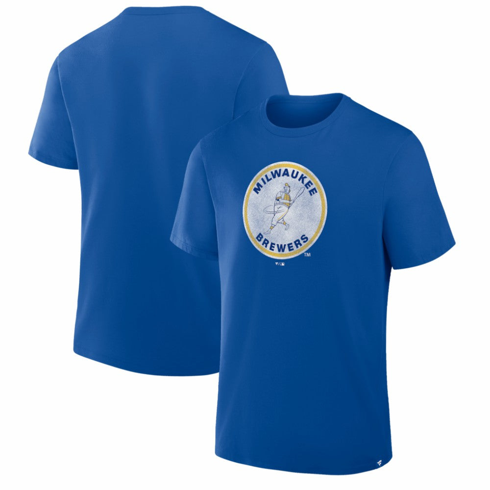 Milwaukee Brewers Vintage Logo Legacy T-Shirt - Royal
