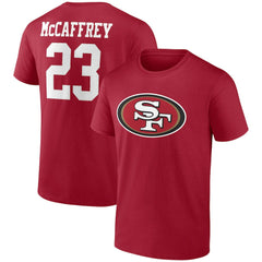 Christian McCaffrey San Francisco 49ers Player Icon Name & Number T-Shirt - Scarlet outlet