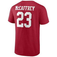 Christian McCaffrey San Francisco 49ers Player Icon Name & Number T-Shirt - Scarlet outlet