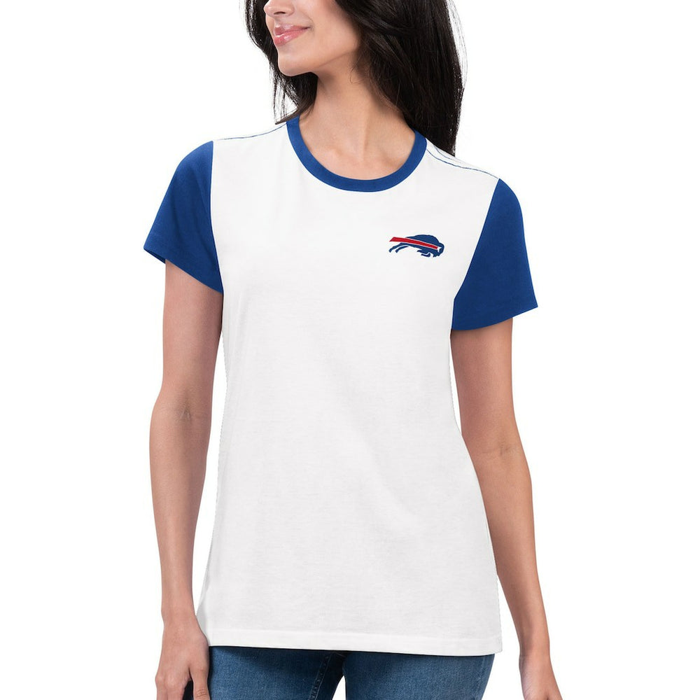 Buffalo Bills G-III 4Her by Carl Banks Women's Fashion Illustration T-Shirt - White/Royal online