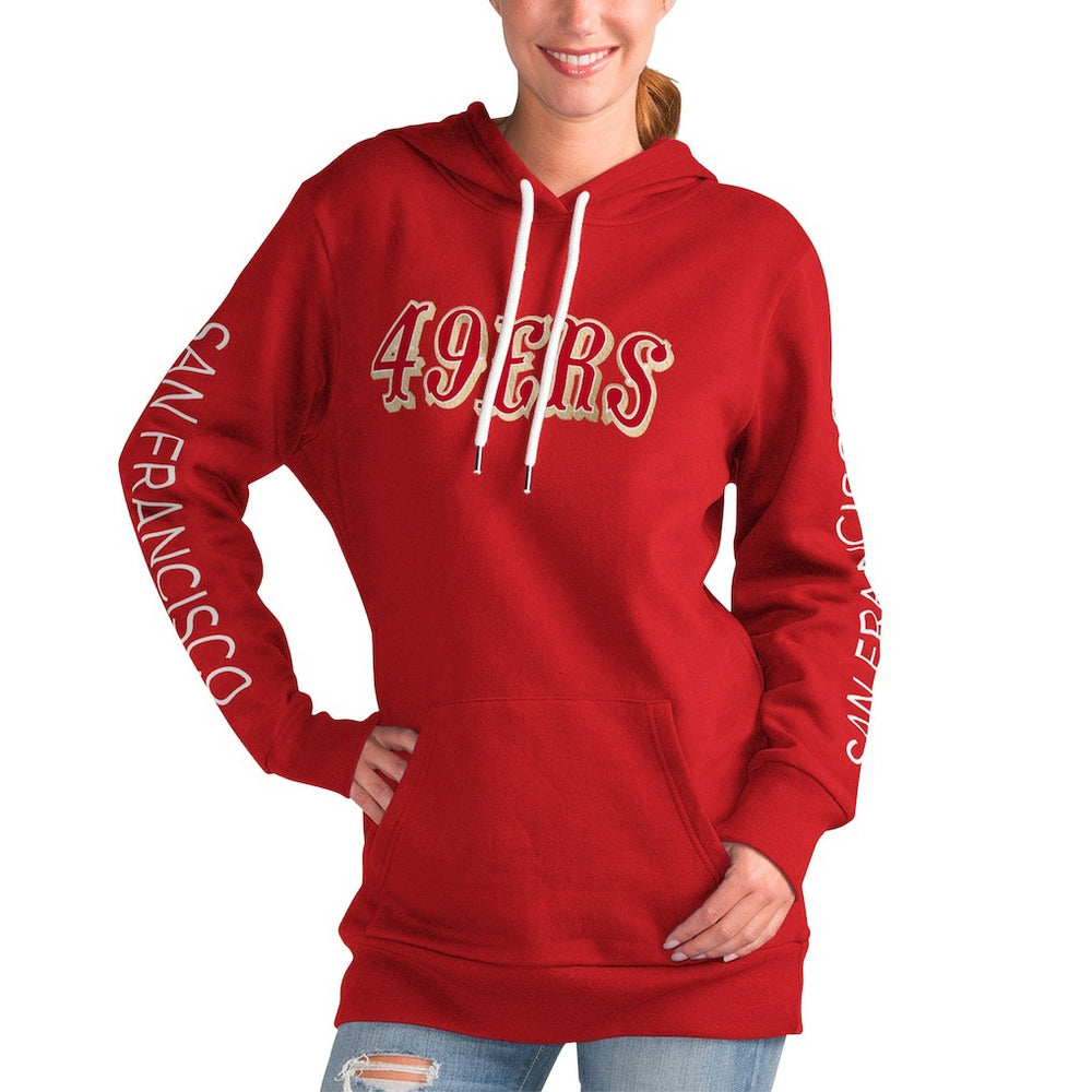 San Francisco 49ers G-III 4Her by Carl Banks Women's Extra Inning Pullover Hoodie - Scarlet sale