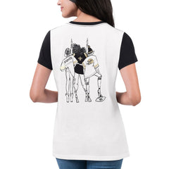 New Orleans Saints G-III 4Her by Carl Banks Women's Fashion Illustration T-Shirt - White/Black online