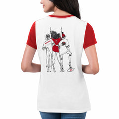 Tampa Bay Buccaneers G-III 4Her by Carl Banks Women's Fashion Illustration T-Shirt - White/Red online