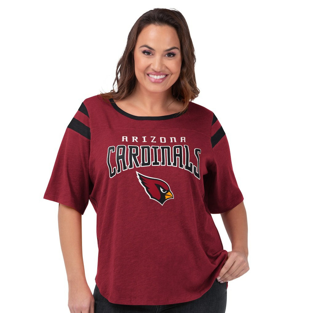 Arizona Cardinals G-III 4Her by Carl Banks Women's Plus Size Linebacker T-Shirt - Cardinal on sale