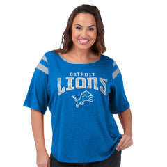 Detroit Lions G-III 4Her by Carl Banks Women's Plus Size Linebacker T-Shirt - Royal for sale