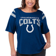 Indianapolis Colts G-III 4Her by Carl Banks Women's Plus Size Linebacker T-Shirt - Royal cheap