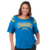 Los Angeles Chargers G-III 4Her by Carl Banks Women's Plus Size Linebacker T-Shirt - Light Blue outlet