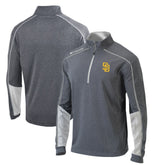 San Diego Padres Omni-Wick Shotgun 2.0 Quarter-Zip Pullover Top - Charcoal/White | Columbia