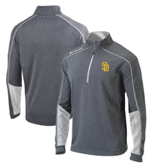 San Diego Padres Omni-Wick Shotgun 2.0 Quarter-Zip Pullover Top - Charcoal/White | Columbia